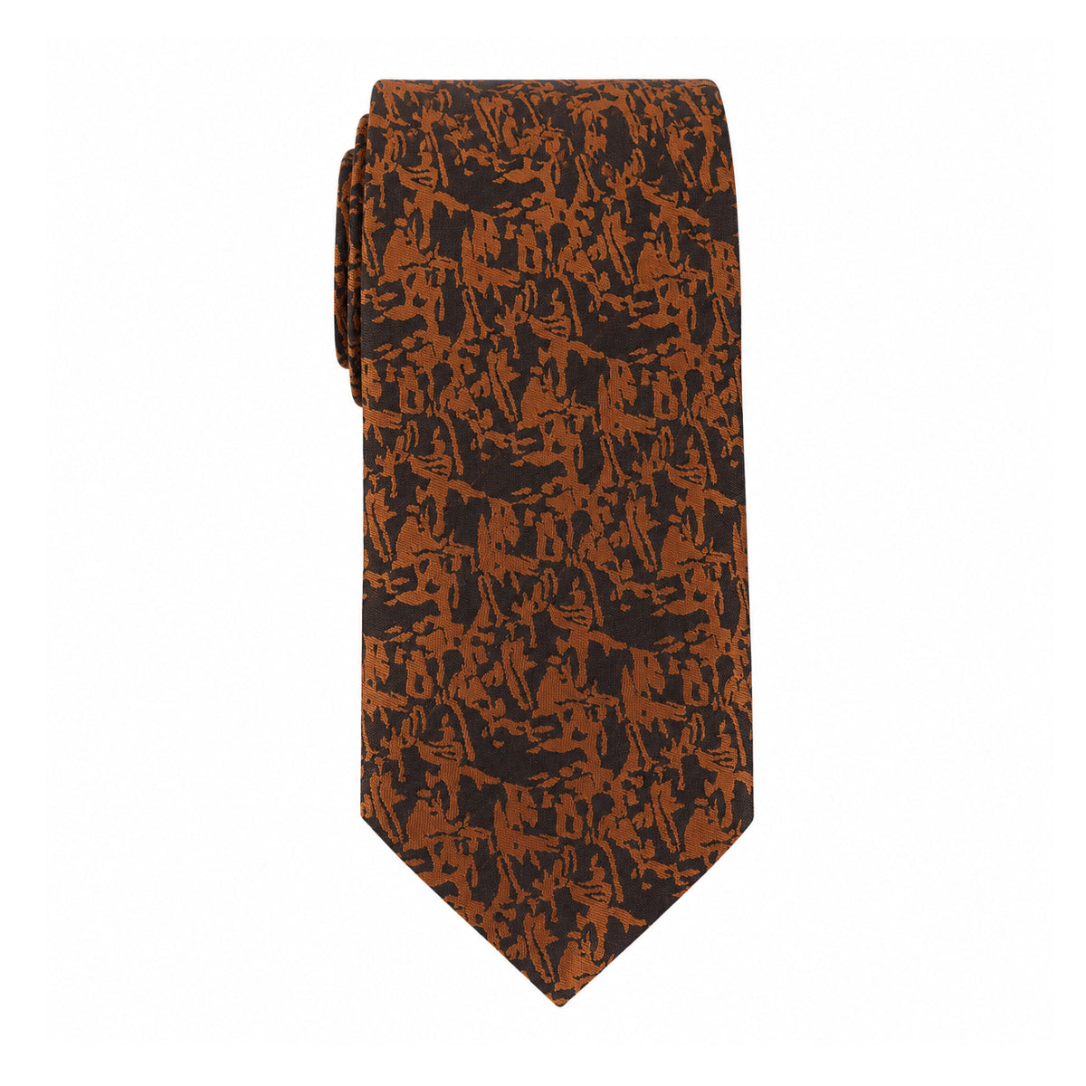 Writershub Brown Camouflage Pattern Necktie - 100% Polyester, 71cm