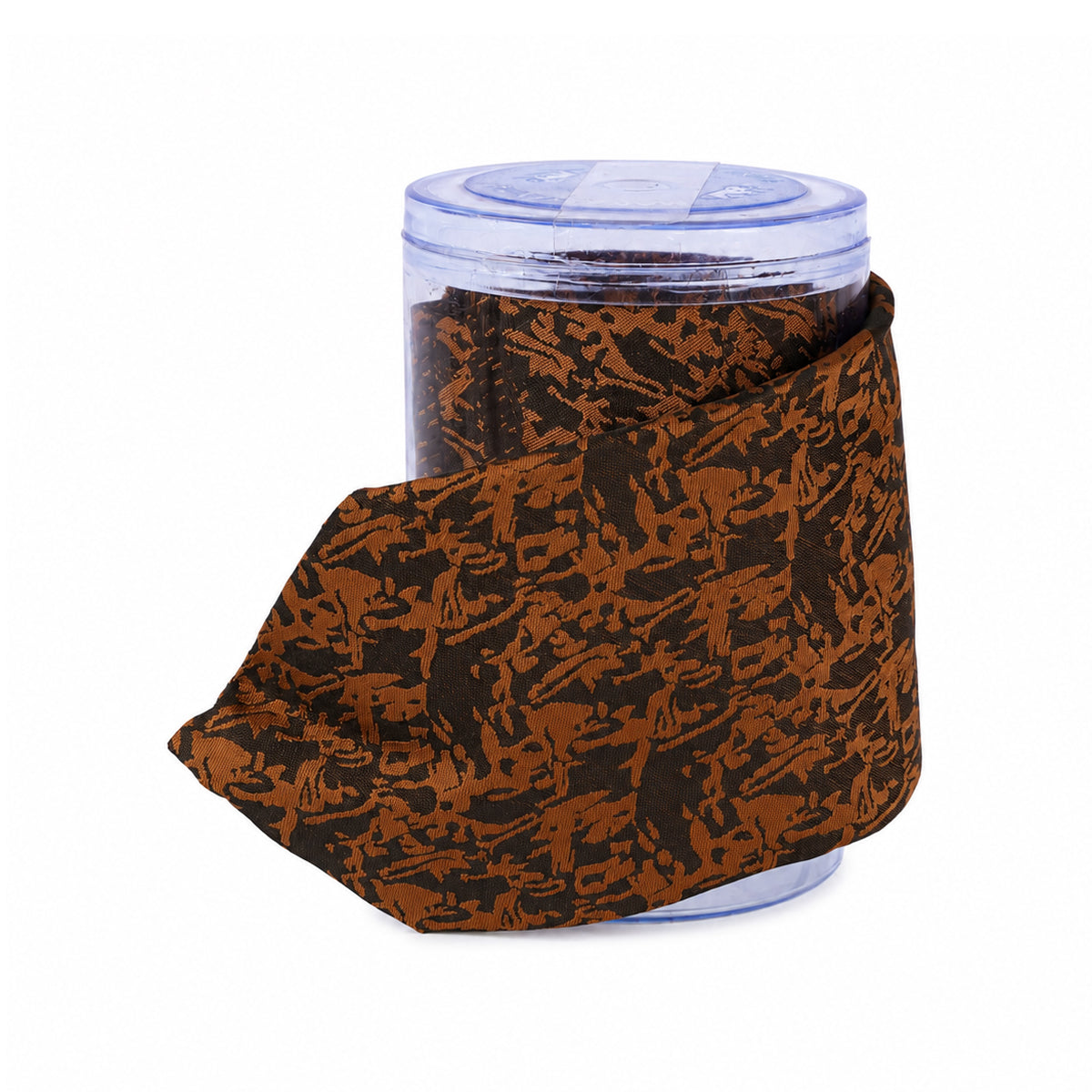 Writershub Brown Camouflage Pattern Necktie - 100% Polyester, 71cm