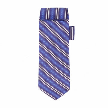 Writershub Blue and White Striped Necktie - 100% Polyester, 71cm