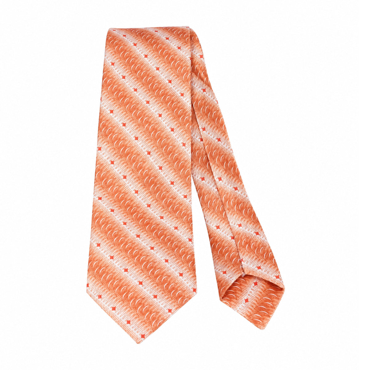 Writershub Orange Striped Pattern Necktie - 100% Polyester, 71cm
