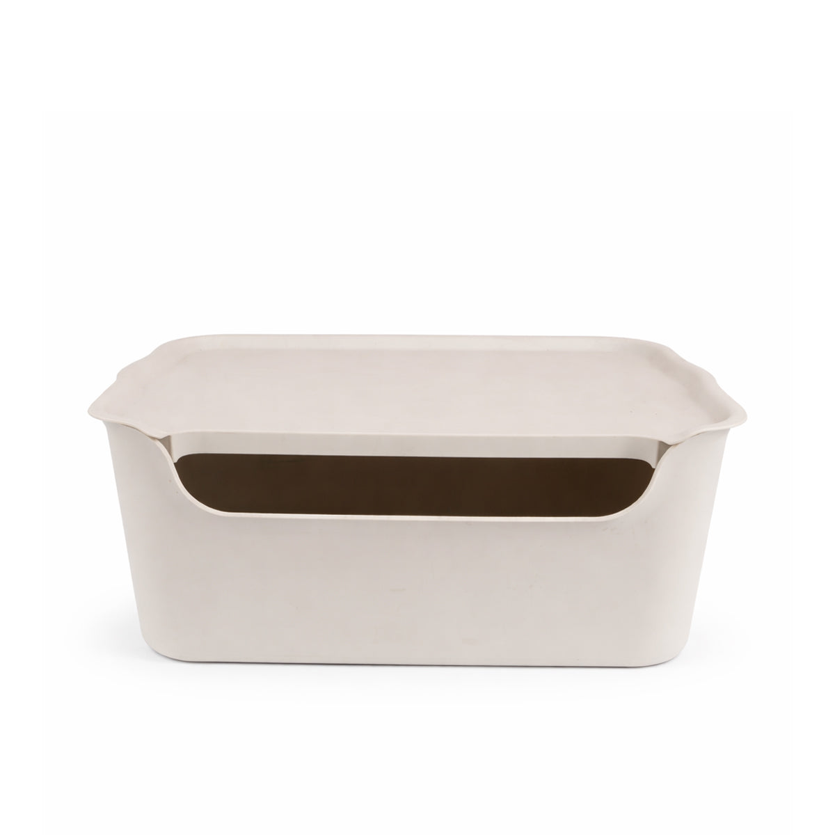 Stash Stackable Lidded Plastic Storage Bins (3 Pcs Set) - Grey