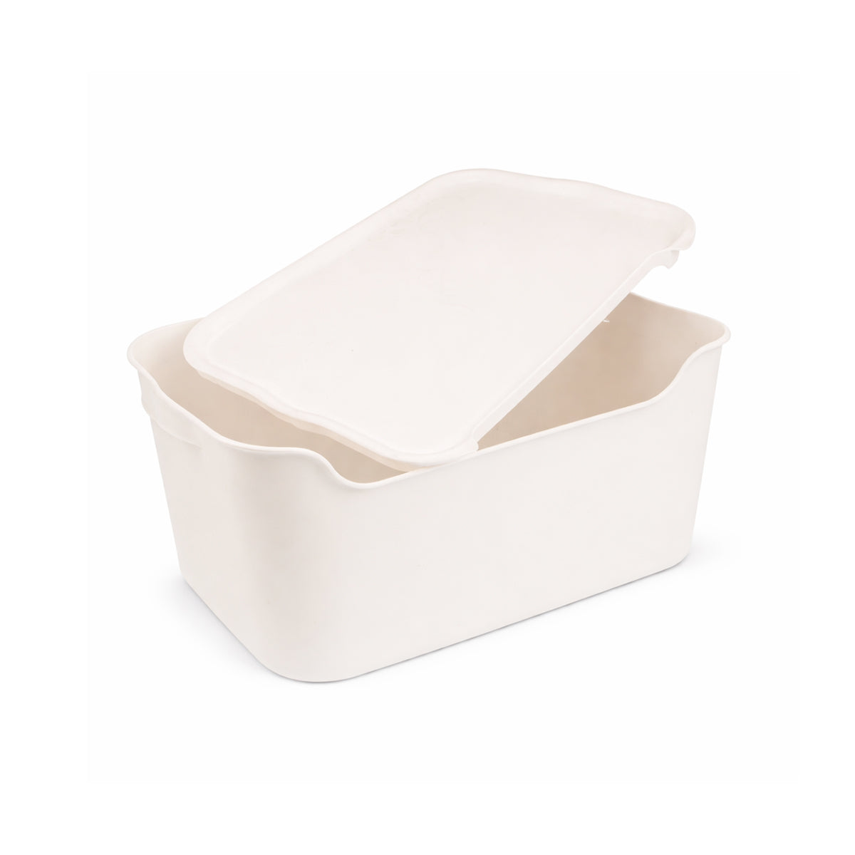 Stash Stackable Lidded Plastic Storage Bins (3 Pcs Set) - White