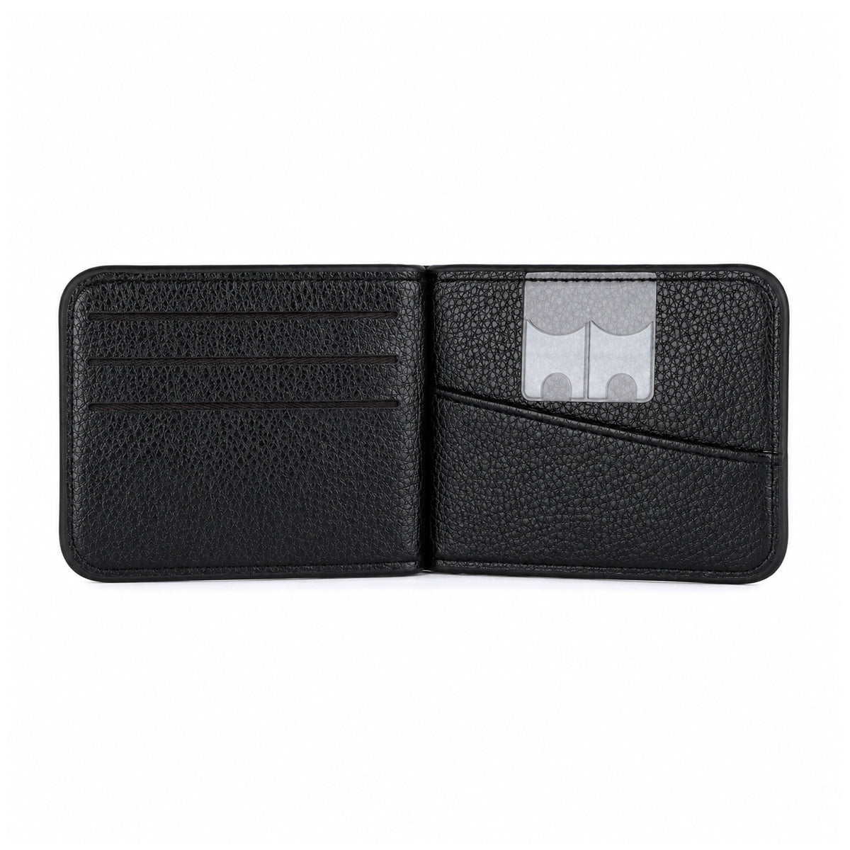 Writershub Premium Black Bi-Fold Wallet - Multiple Card Slots, Coin Pouch