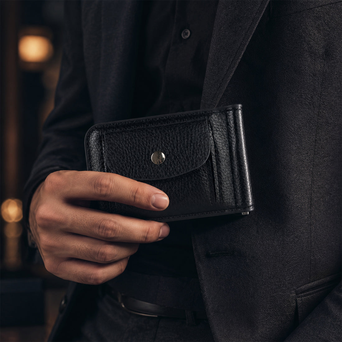 Writershub Premium Black Bi-Fold Wallet - Multiple Card Slots, Coin Pouch