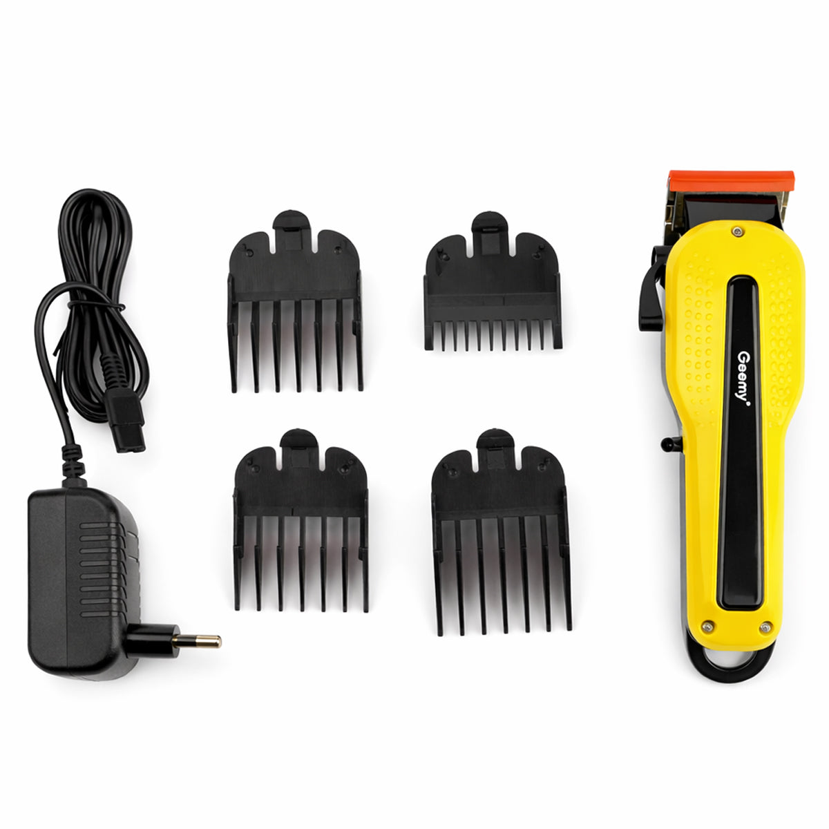 Geemy GM-6671 Professional Rechargeable Hair Clipper - Yellow, 120 Min Runtime