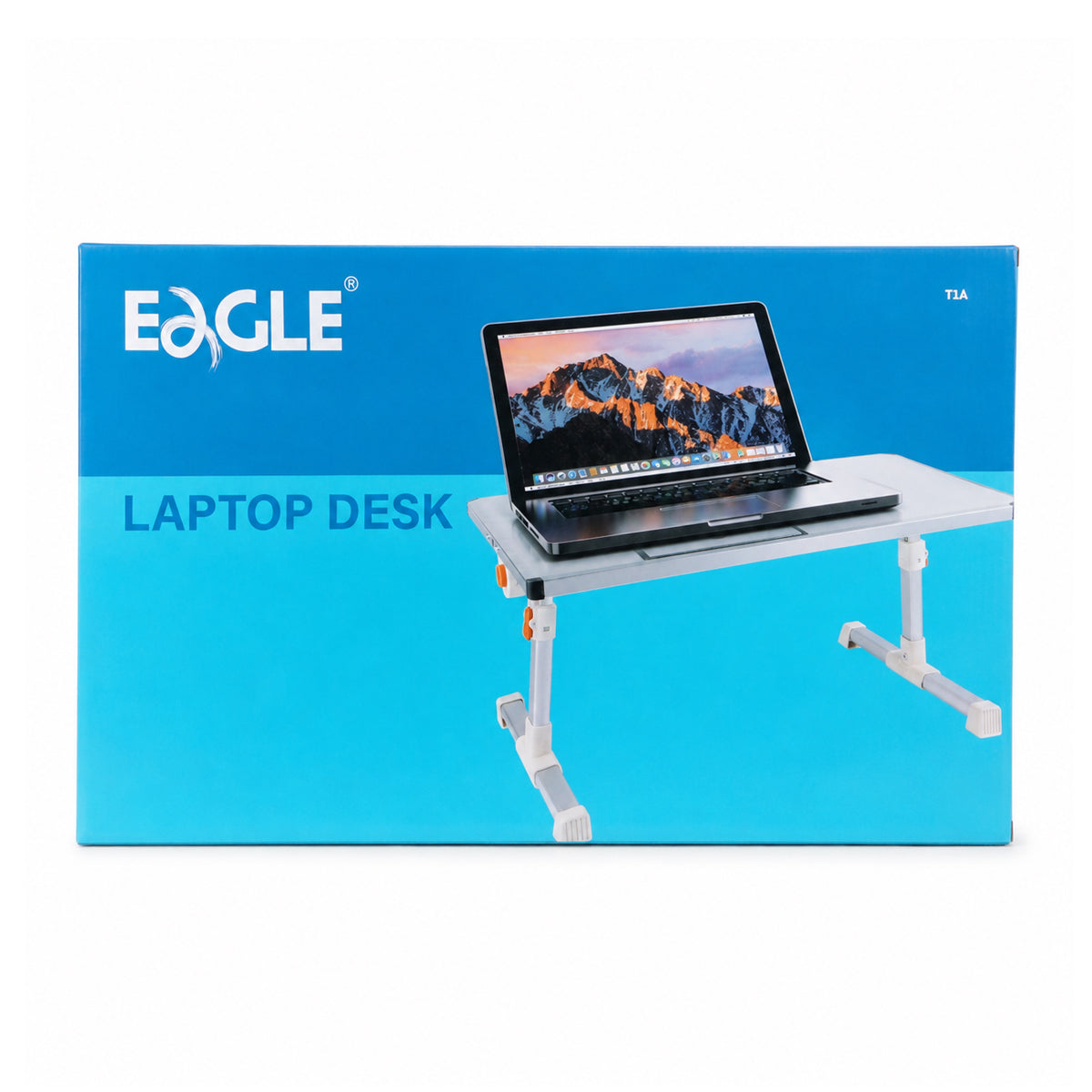 Portable Foldable Aluminum Laptop Desk with Dual USB Cooling Fans – Adjustable Height | The Writershub.in | Black