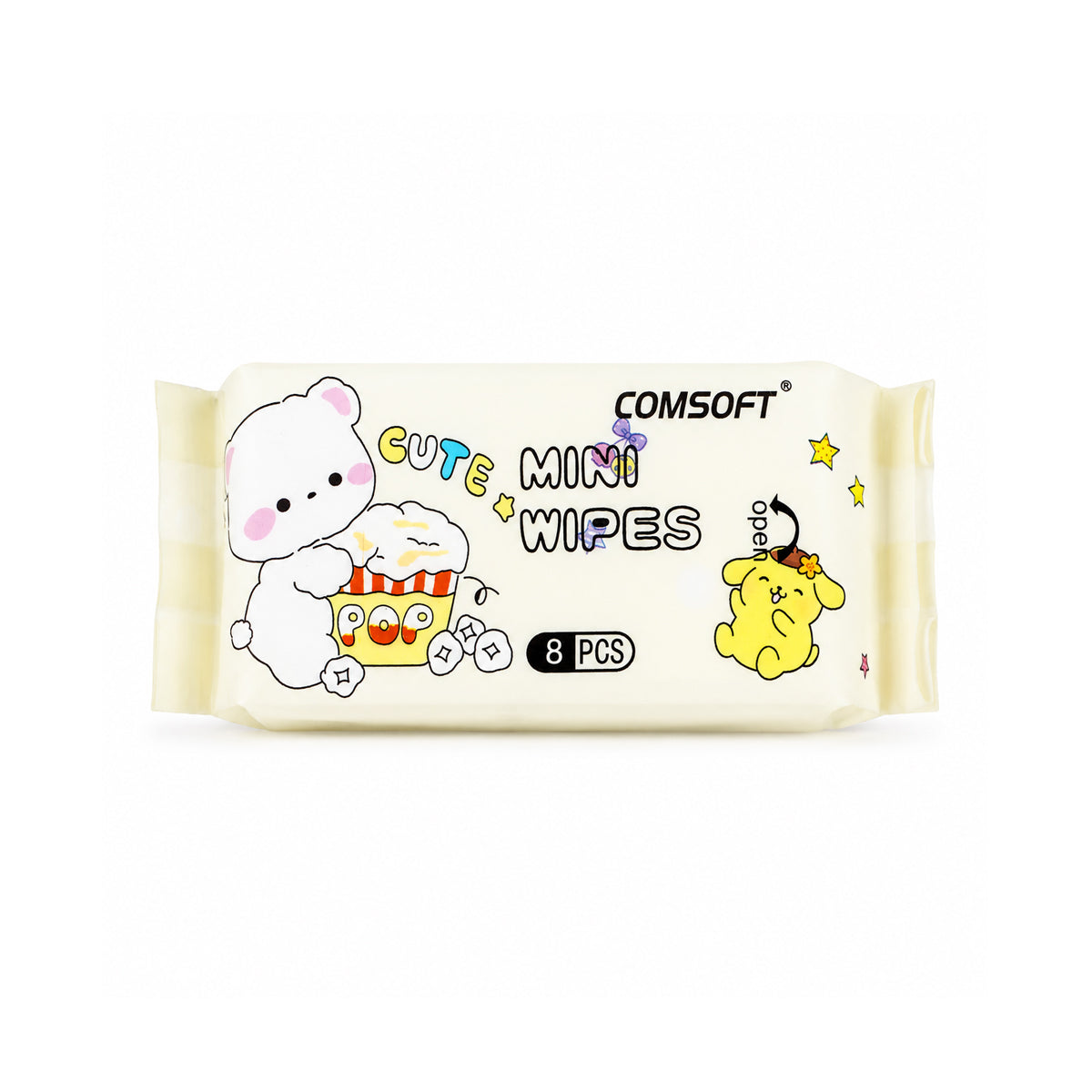 8 in 1 Mini Portable Wipes – Soft Hand & Mouth Wipes, 8 Pieces