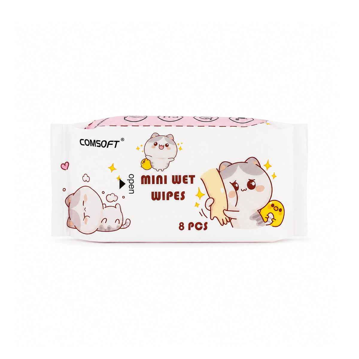 8 in 1 Mini Portable Wipes – Soft Hand & Mouth Wipes, 8 Pieces