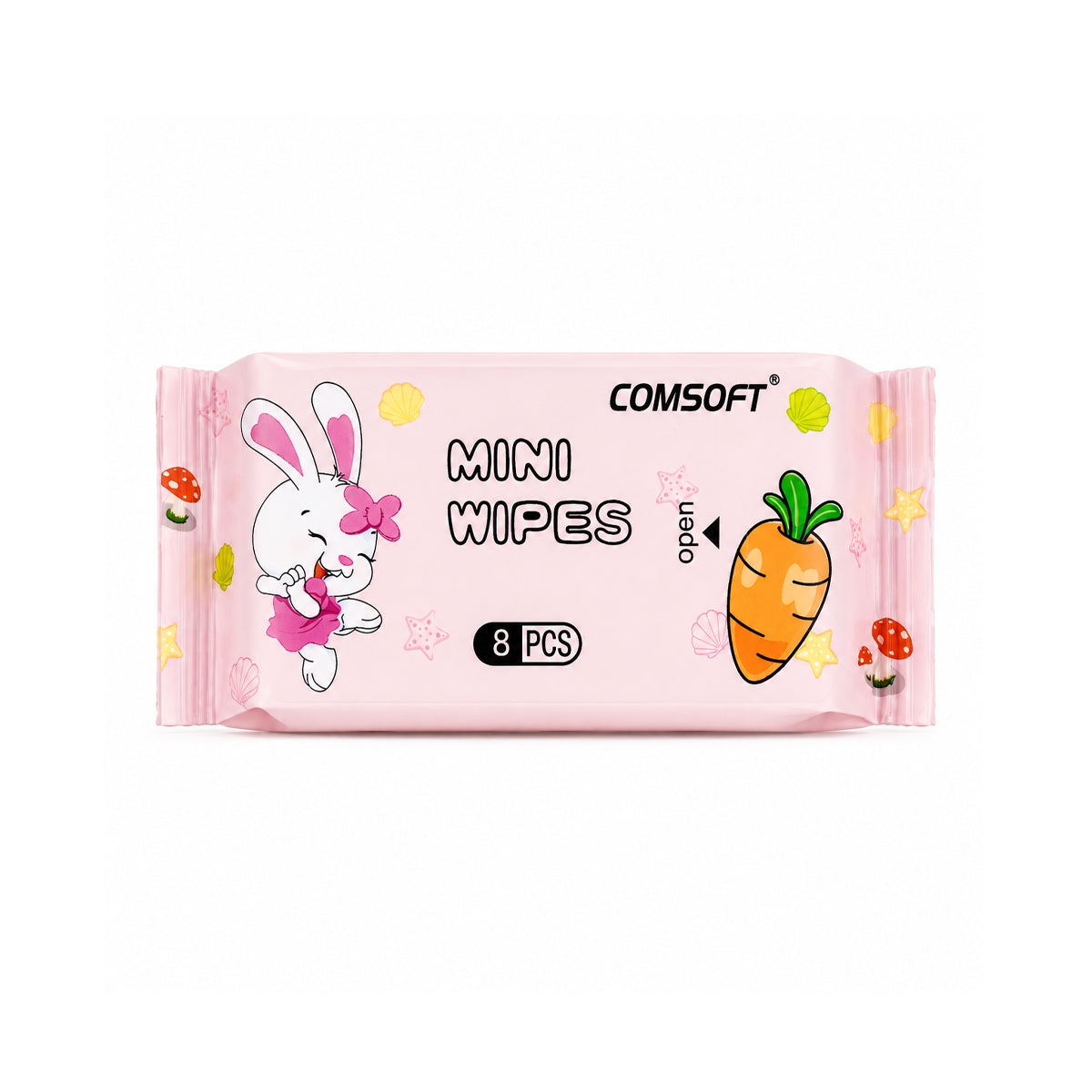 8 in 1 Mini Portable Wipes – Soft Hand & Mouth Wipes, 8 Pieces