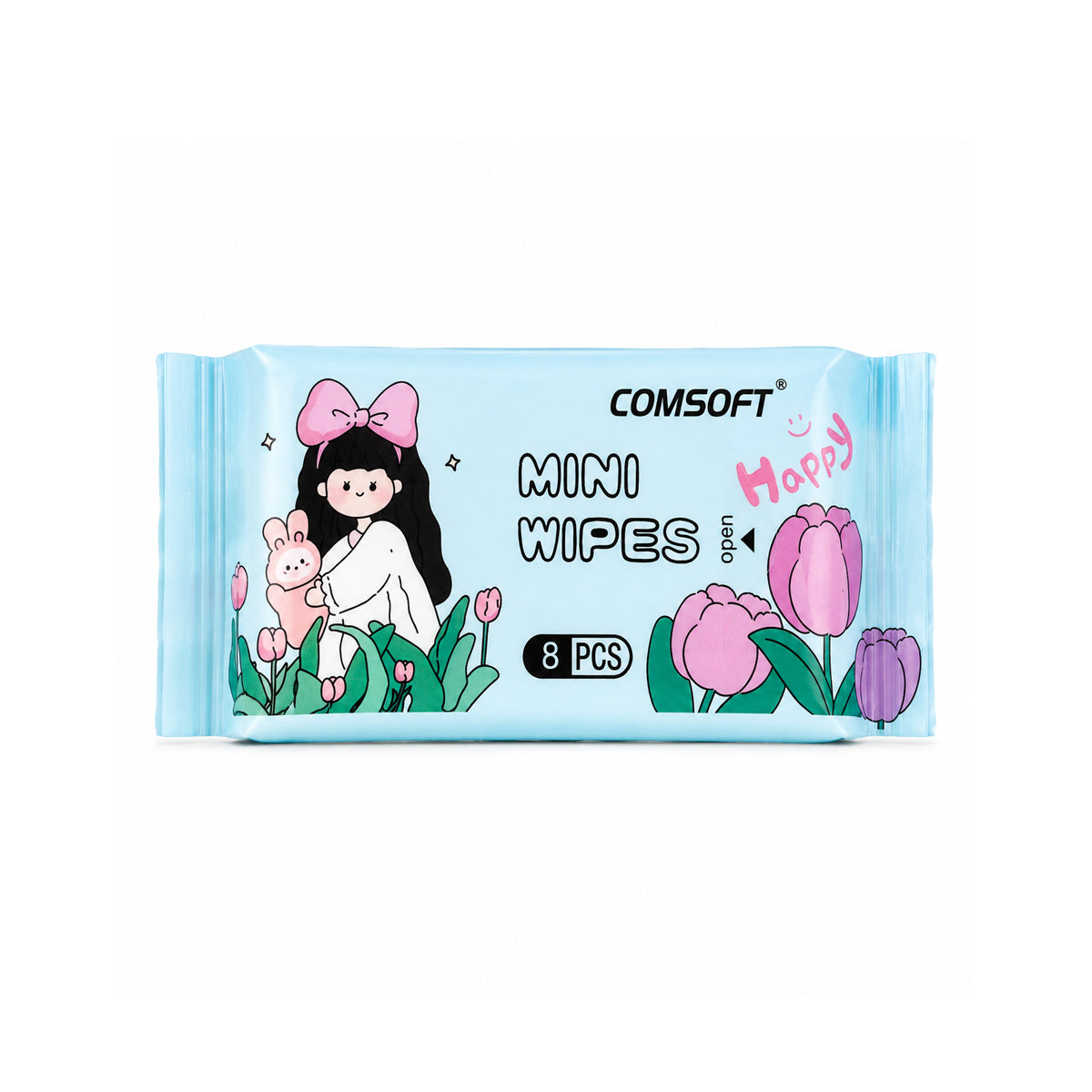 8 in 1 Mini Portable Wipes – Soft Hand & Mouth Wipes, 8 Pieces