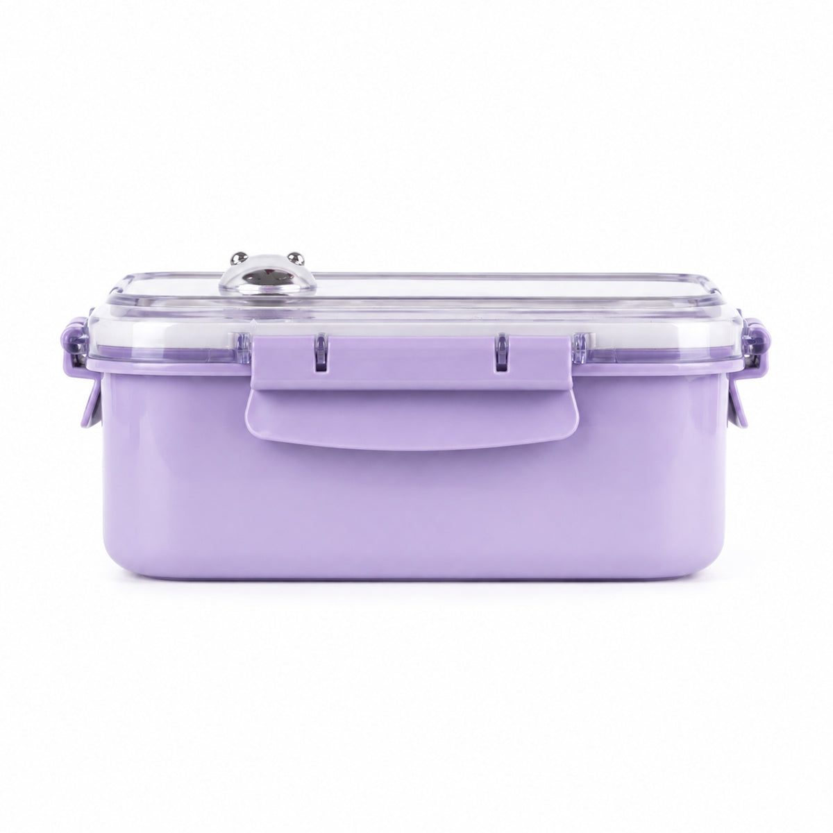 The Writershub 2-Compartment Purple Lunch Box with Leak-Proof Lid – 304 Stainless Steel | School, Office, Travel