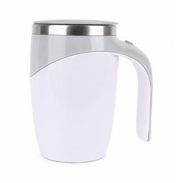 Multi-Functional Magnetized Stirring Cup – Auto Self-Stirring Travel Mug (380ml, White)