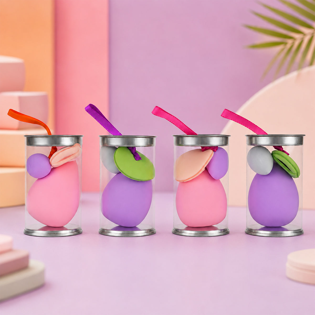 Multi-Pack Makeup Blending Sponge Set (4 pcs) – Latex-Free Beauty Blender Sponges by The Writershub