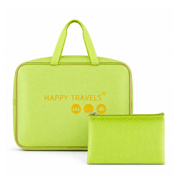 Mesh Travel Organizer Bag with Handle & Zipper – Lightweight Toiletry & Accessory Pouch