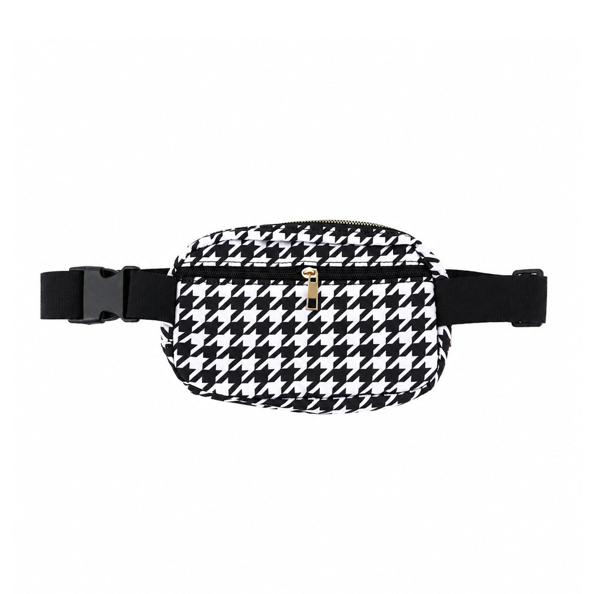 The Writershub Crossbody Belt Bag for Ladies – Stylish Waist Pouch (Pink & Black/White)