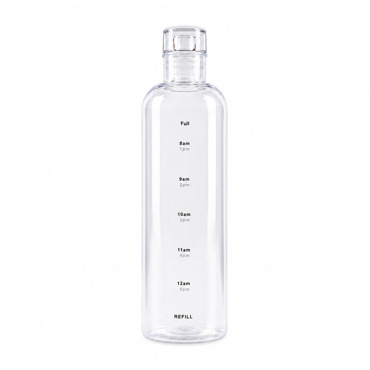 500ml Borosilicate plastic Water Bottle with Hourly Time Markers | The Writershub