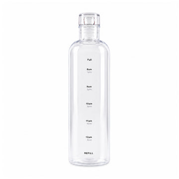 500ml Borosilicate plastic Water Bottle with Hourly Time Markers | The Writershub