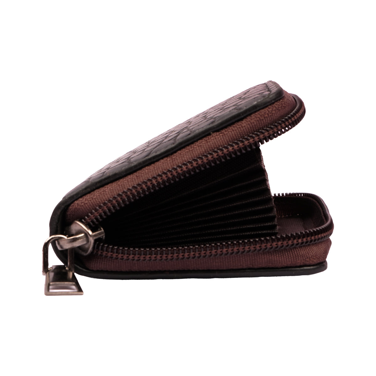 Stylish Black Printed Leather Card Holder – Crocodile Grain Design