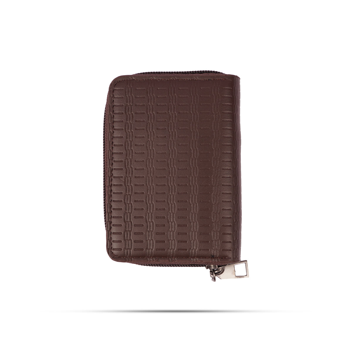 The Writershub Premium Deep Brown Textured Zip-Around Leather Wallet