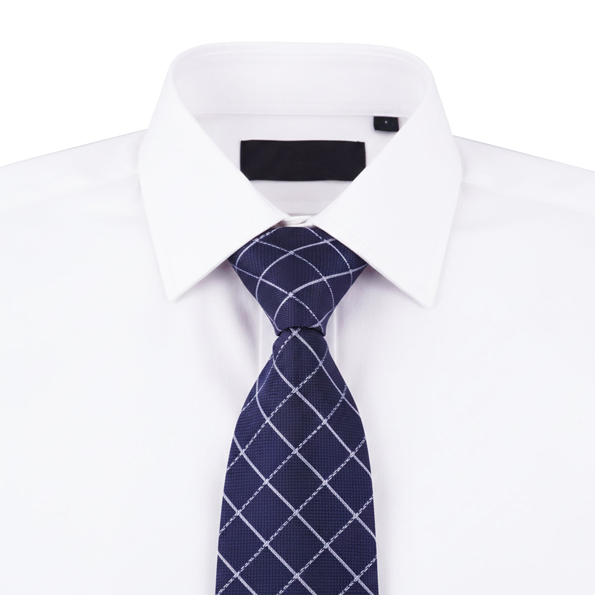 The Writershub Blue Diagonal Checkered Stitch Pattern Tie