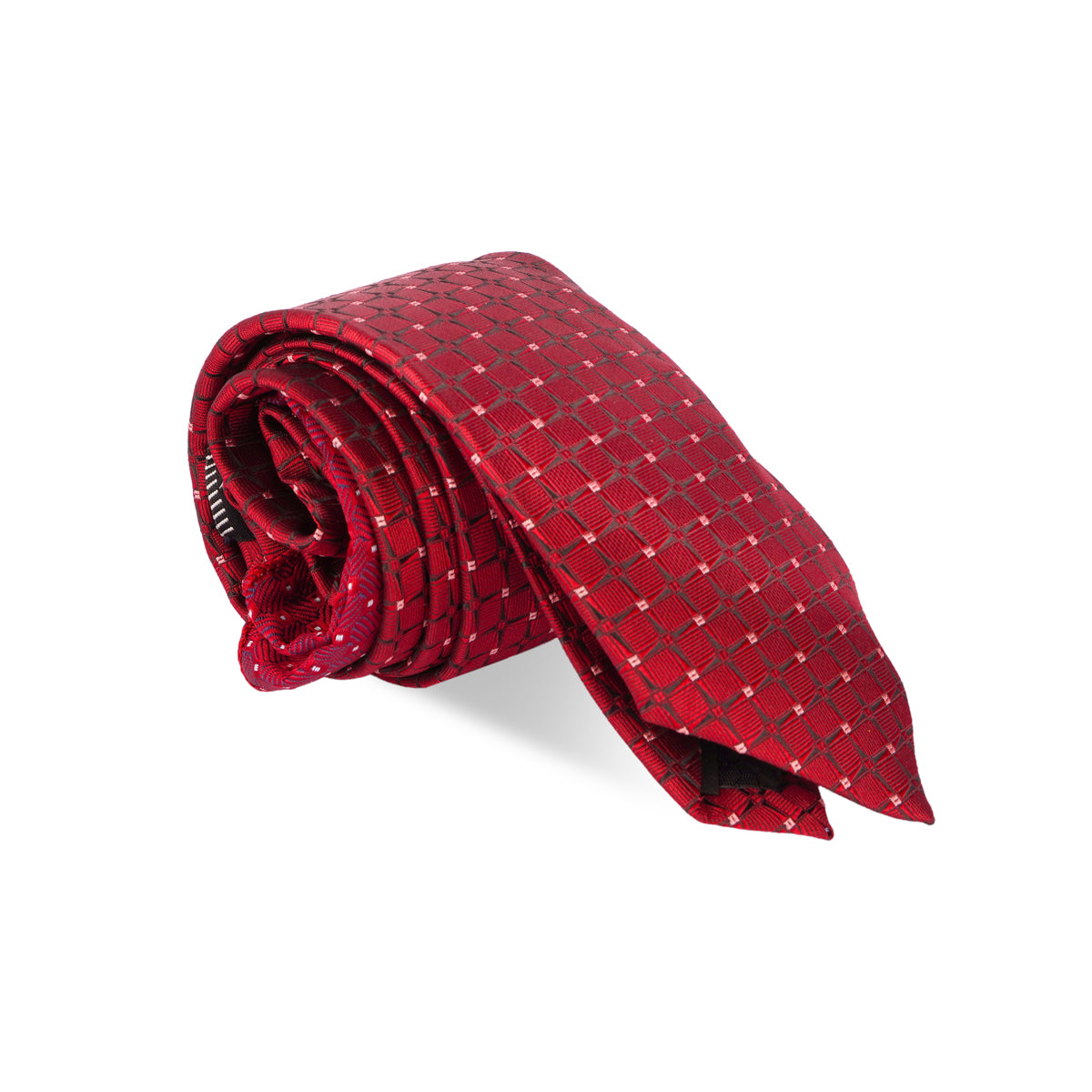 The Writershub Maroon Checkered Necktie – Classic Polyester Tie