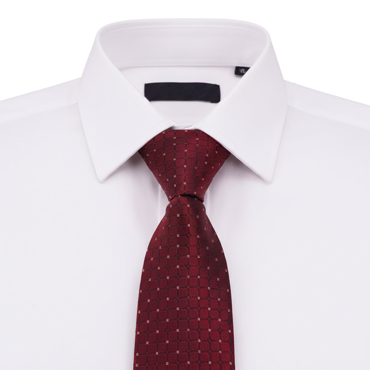 The Writershub Maroon Checkered Necktie – Classic Polyester Tie