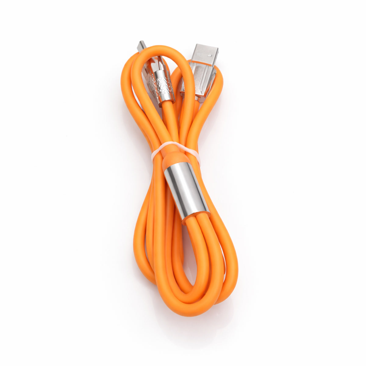 3-in-1 Fast Charging Data Cable – 120W Retractable USB Cable Orange