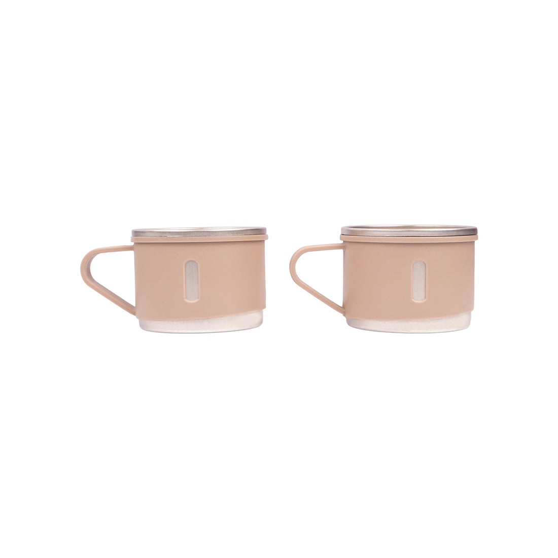 The Writershub Beige Vacuum Flask with 3 Mug Set Combo – 500 ml Stainless Steel
