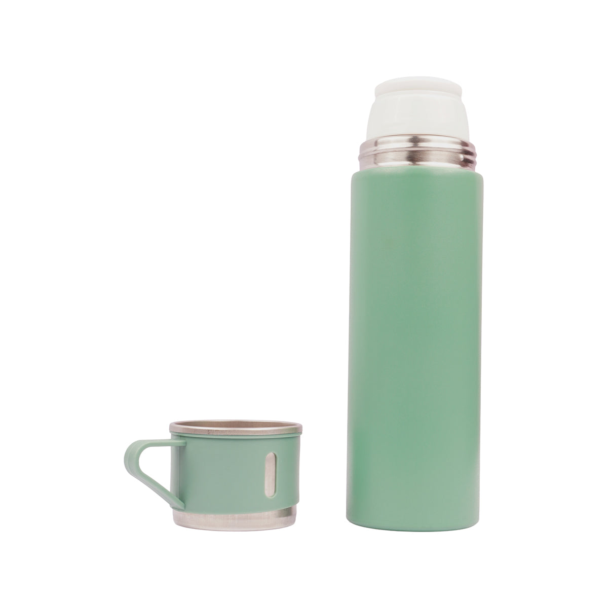 The Writershub Mint Green Premium Vacuum Flask with 3 Mug Set Combo – 500ml