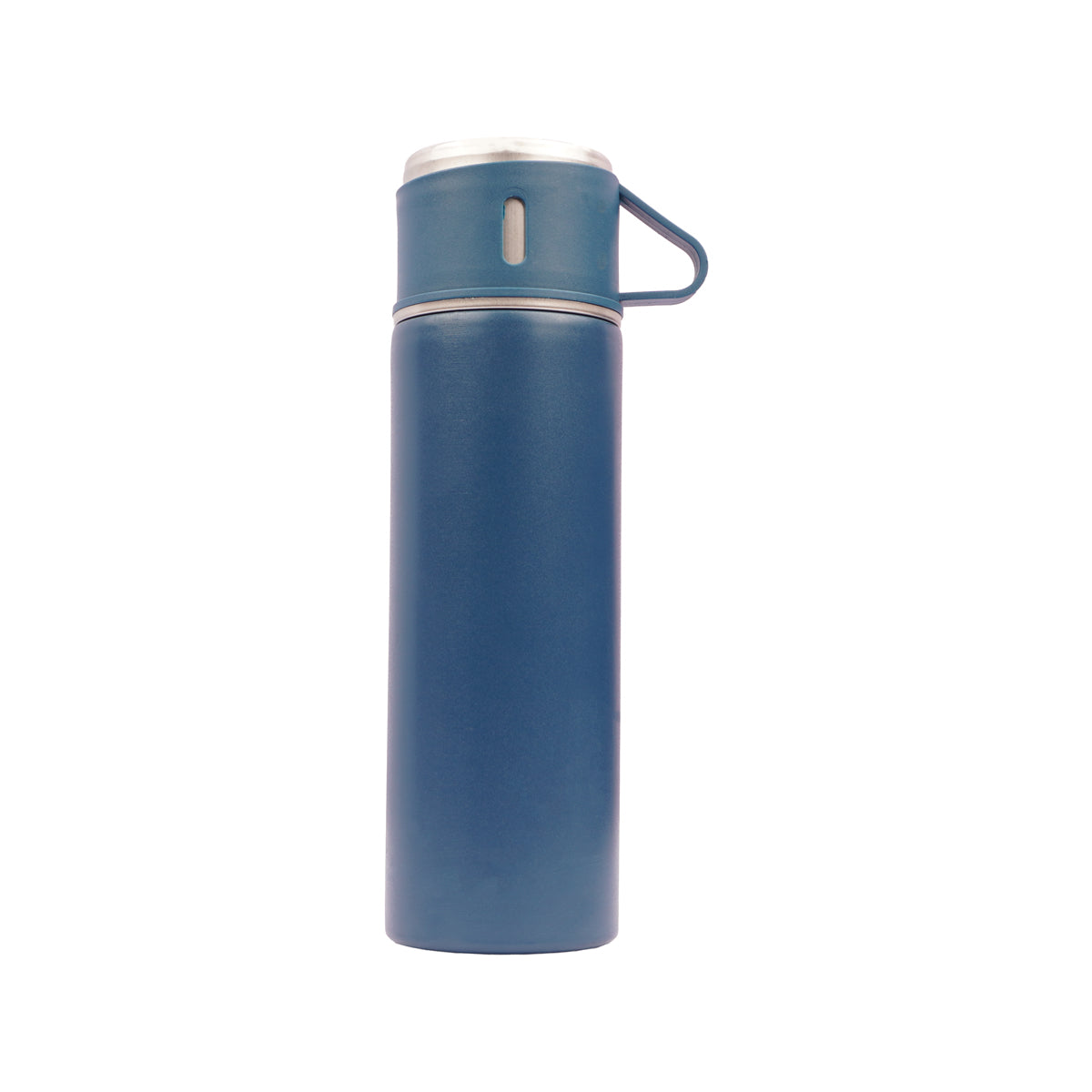 The Writershub Dark Blue Premium Vacuum Flask with 3 Mug Set – 500 ml