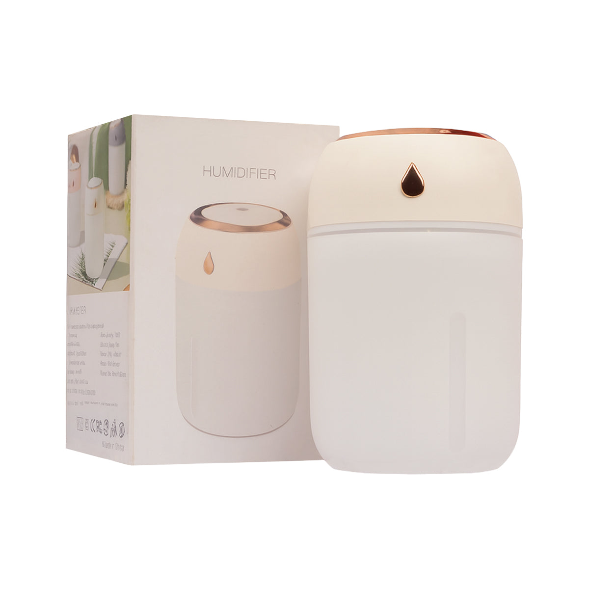 Water Drop Dazzling USB Mini Humidifier with LED Night Light