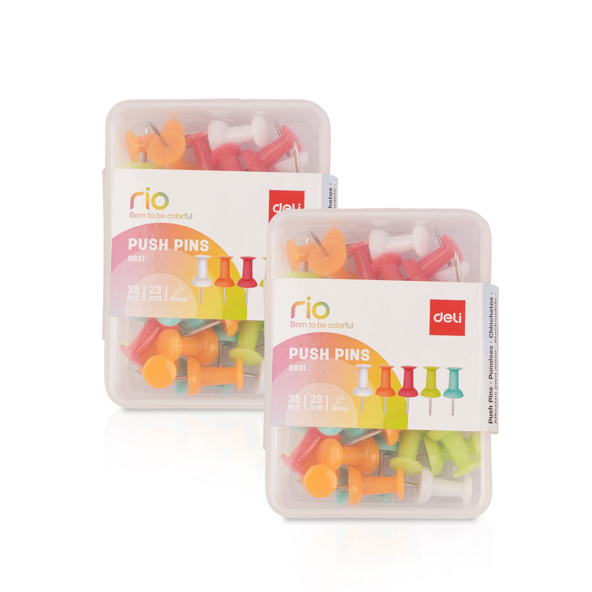 Deli 0021 Multicolour Push Pins