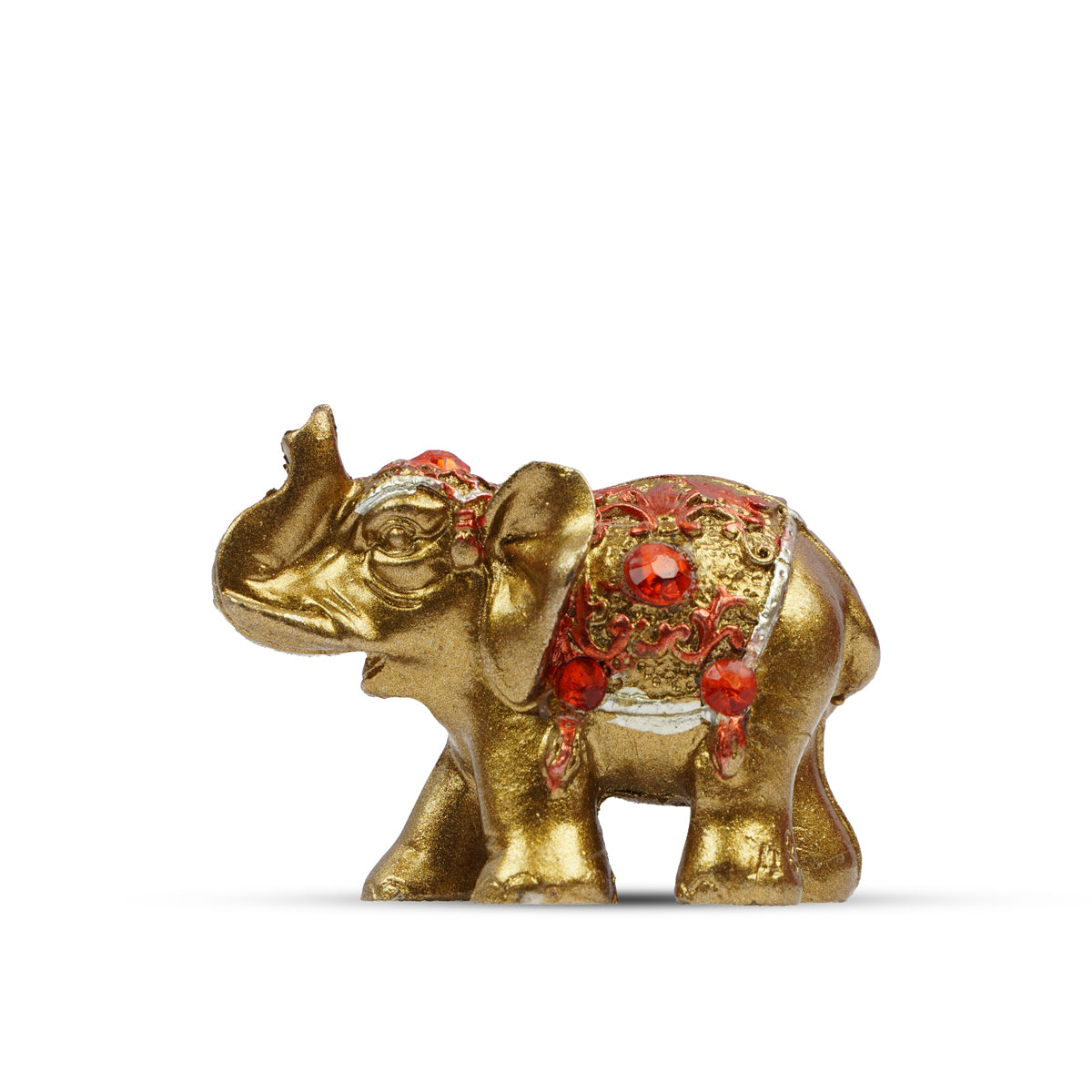 The Writershub Royal Golden Elephant Family Showpiece Set – 7 Piece Decor Collection