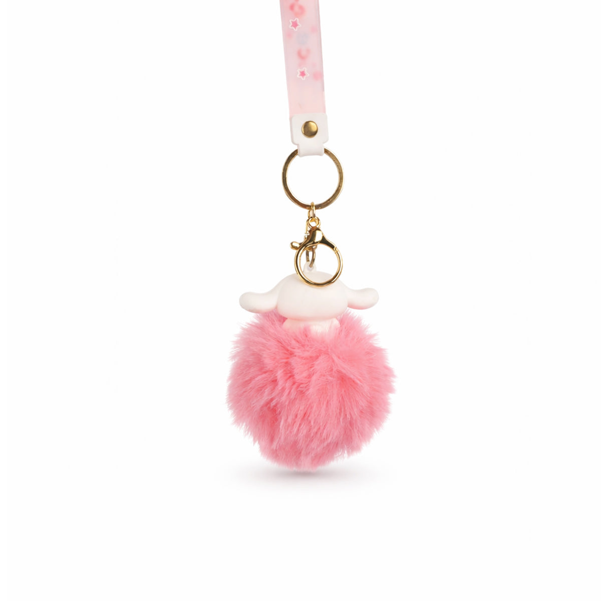 The Writershub Pink Cinnamoroll Plush Pom-Pom Keychain (23cm)
