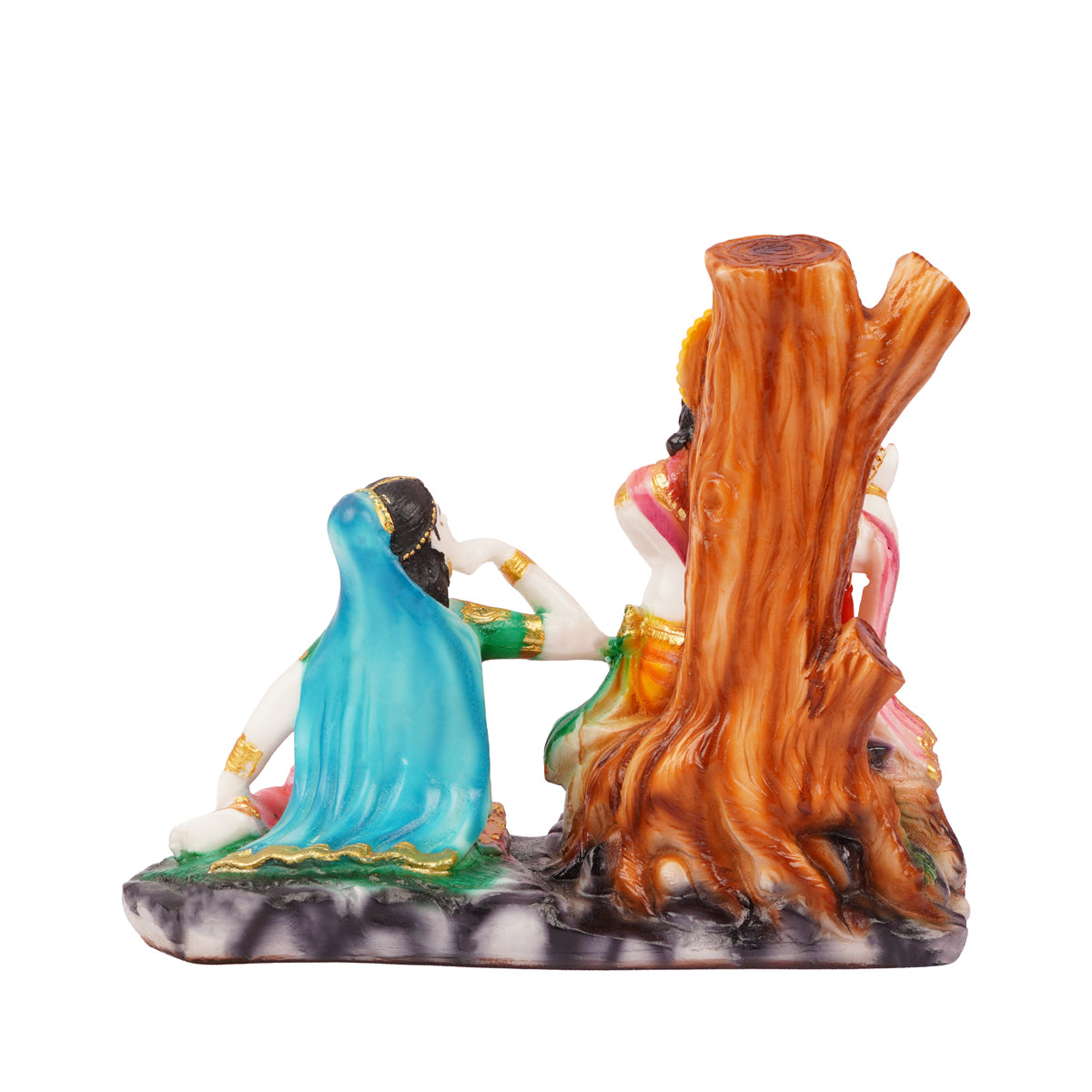 The Writershub Multicolour Radha Krishna Resin Idol Showpiece - 14cm