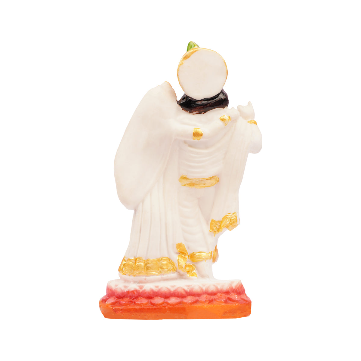 Radha Krishna Pair Idol Showpiece White & Gold Spiritual Decor