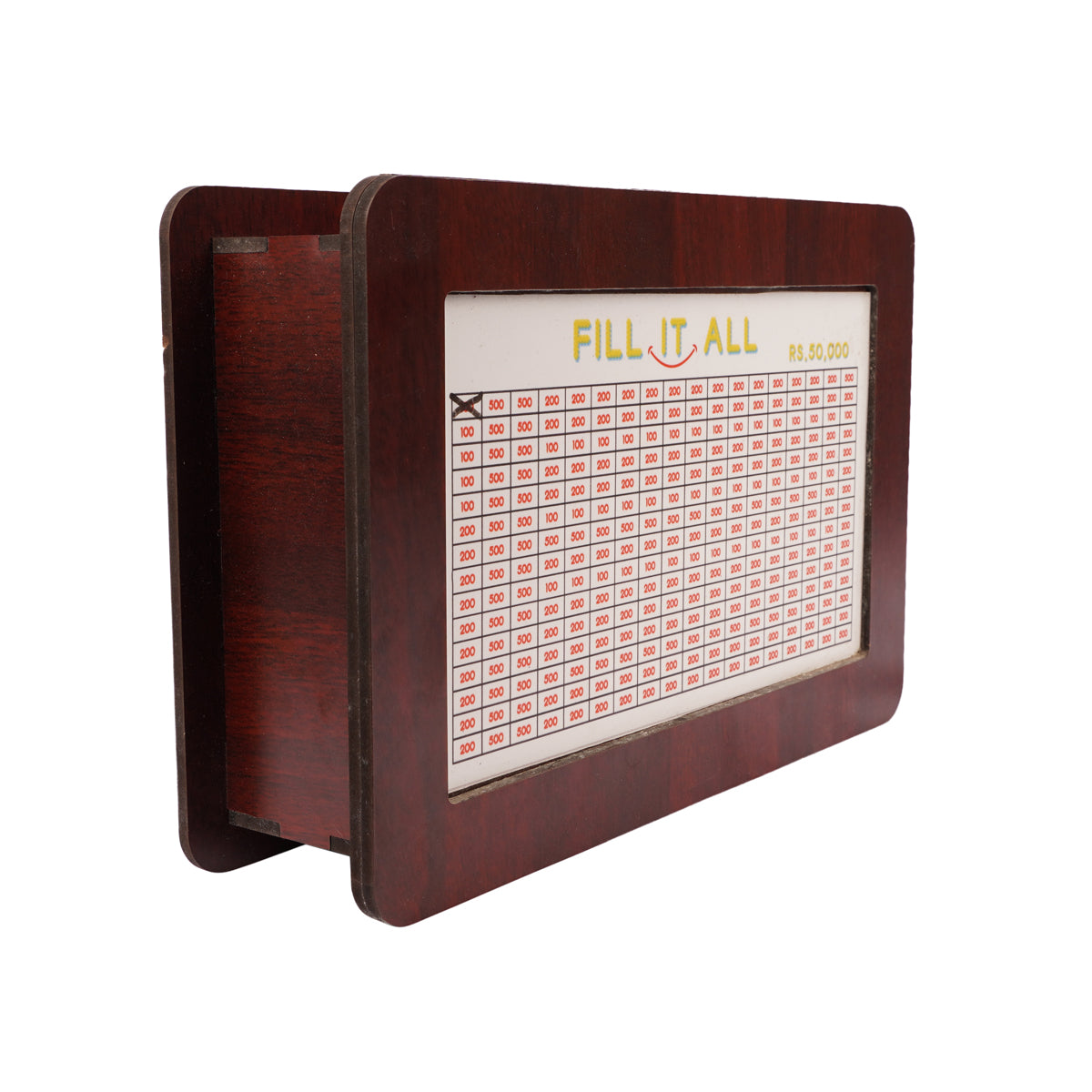 Big Wooden Money Bank – Save Up to Rs. 50,000 | Oak Finish Savings Box