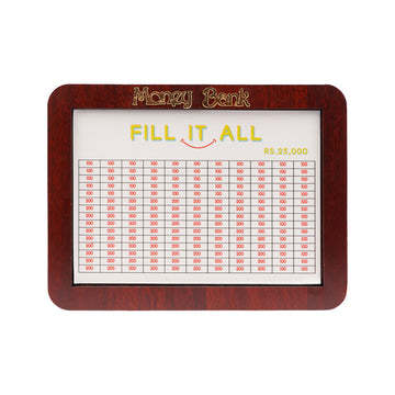 Wooden Money Bank – Save Up to Rs. 25,000 | Natural Finish Savings Box