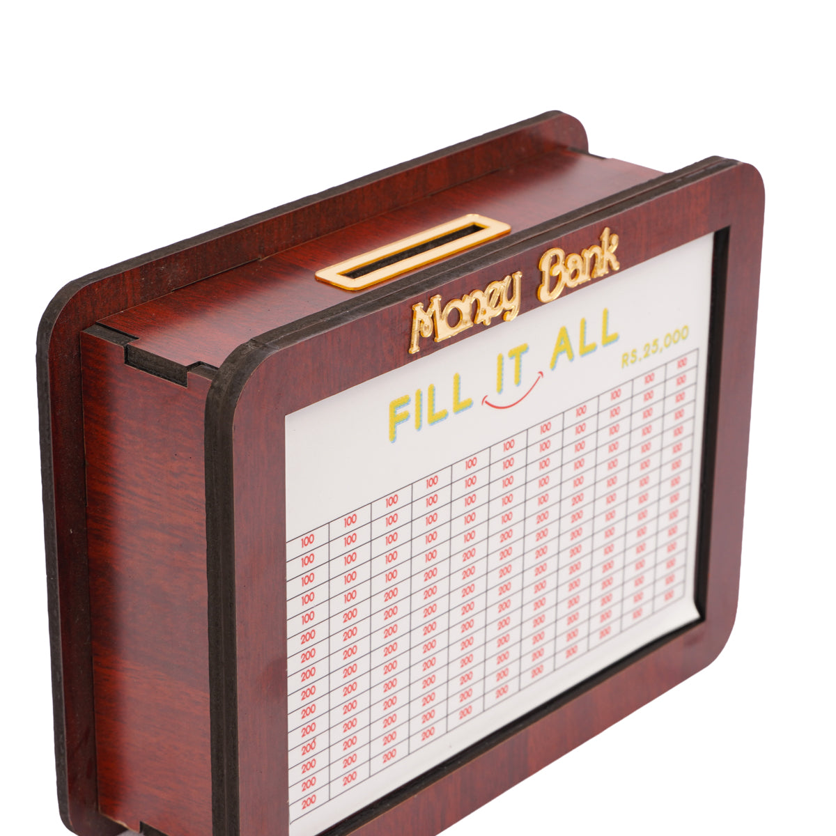 Wooden Money Bank – Save Up to Rs. 25,000 | Natural Finish Savings Box
