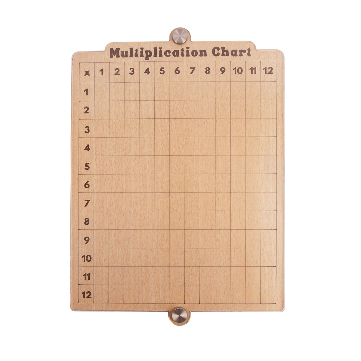 Wooden Multiplication Chart – 8×8 Inch Educational Math Board for Kids
