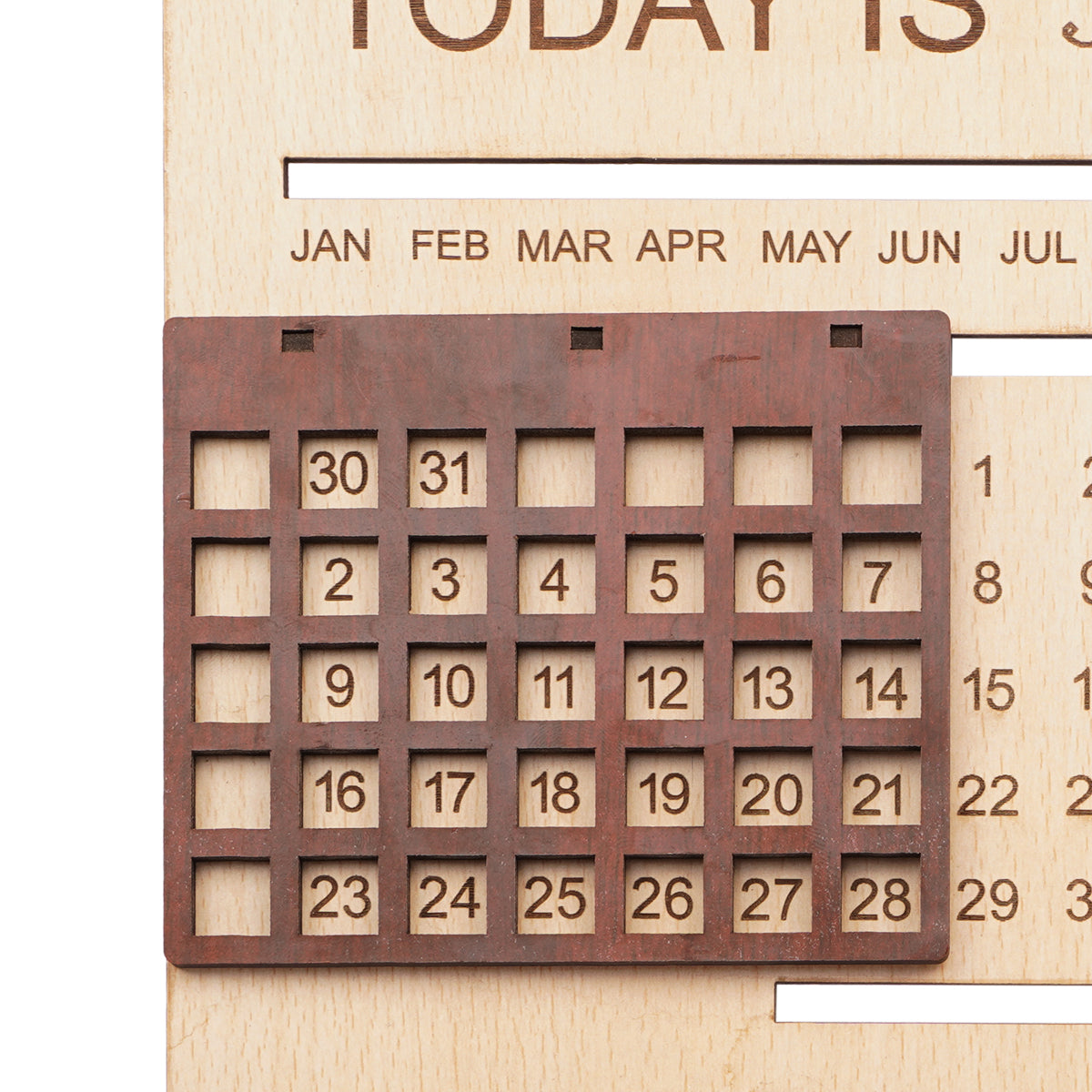 Today Is The Day Wooden Perpetual Calendar – Reusable MDF Desk Décor