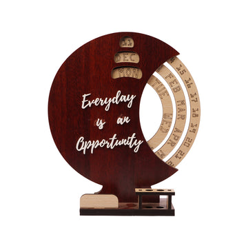Everyday Is an Opportunity Wooden Desk Calendar - The Writershub MDF