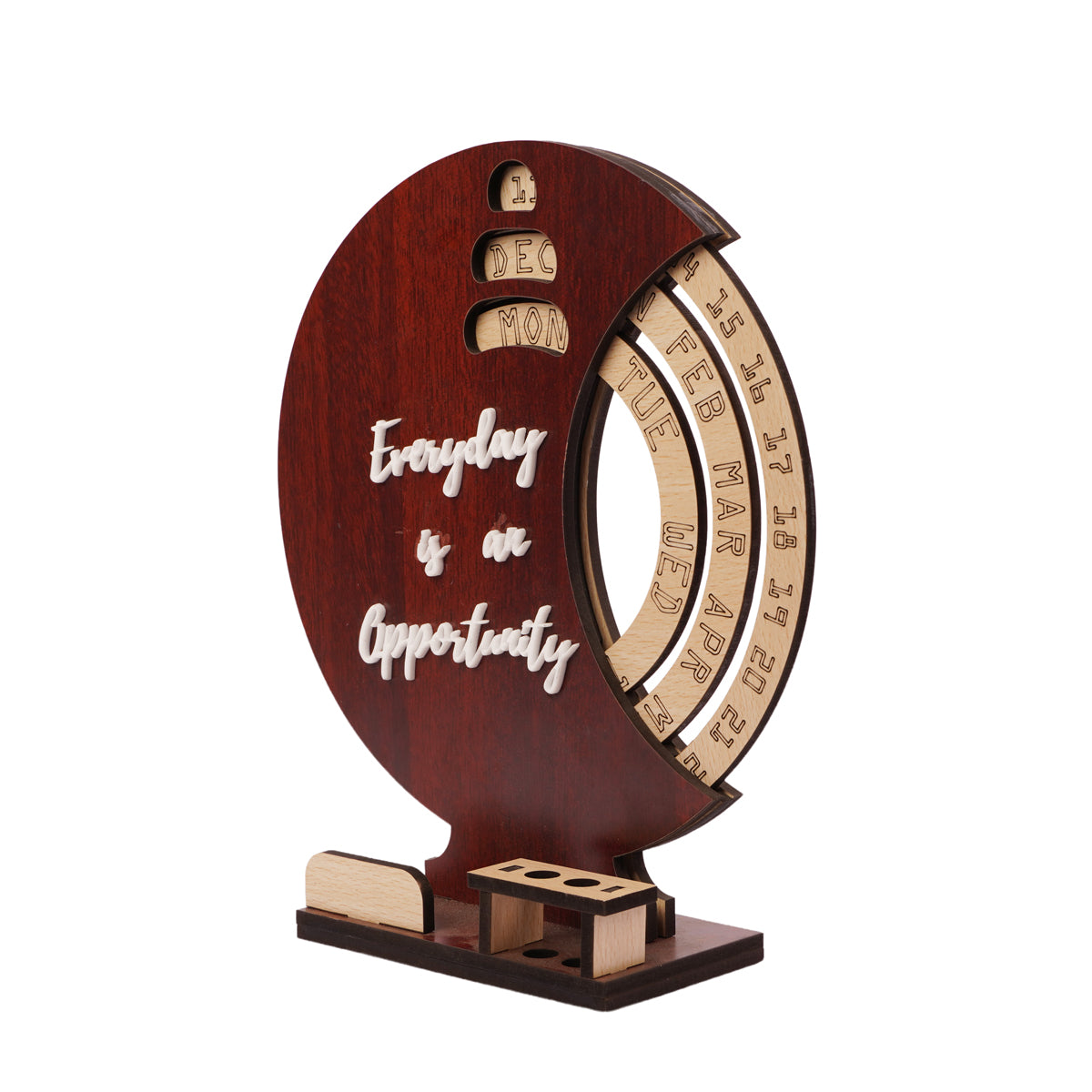 Everyday Is an Opportunity Wooden Desk Calendar - The Writershub MDF