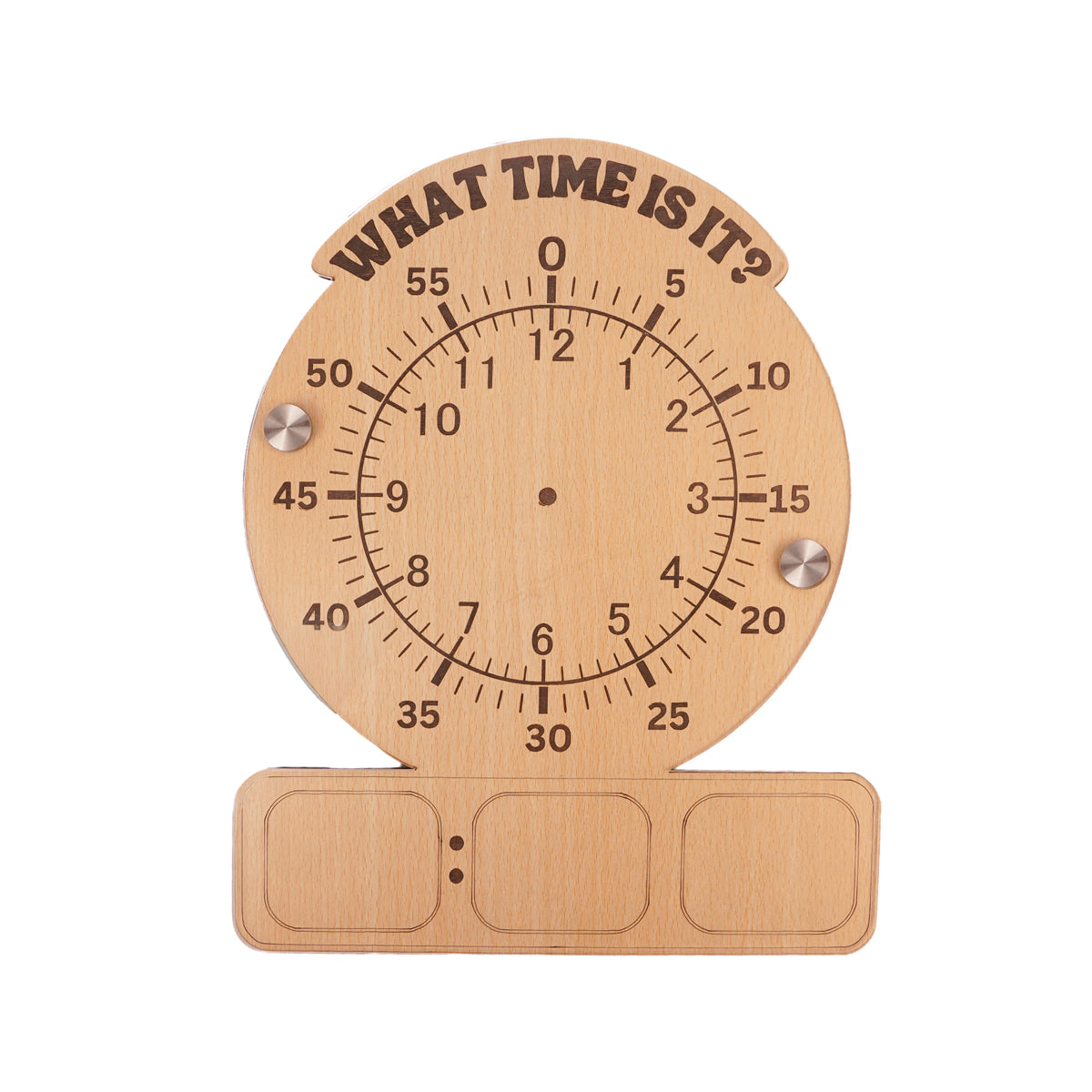 The Writershub Children’s Educational Wooden Clock – 10 Inch Learning Toy