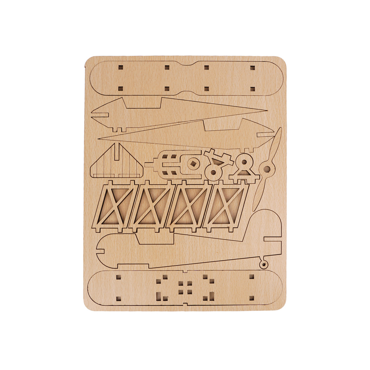 The Writershub Wooden Biplane Puzzle Model DIY Kit