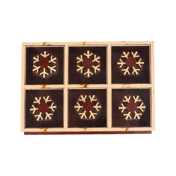 The Writershub Premium MDF Nuts & Spices Storage Box – Multi-Compartment Organizer