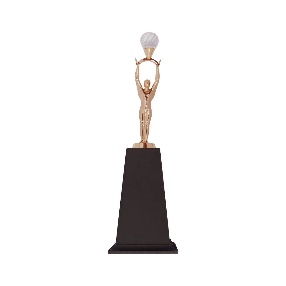 The Writershub Golden Figurine Crystal Diamond Trophy – Premium Corporate Award (32 cm)
