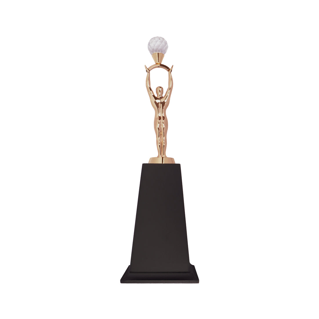 The Writershub Golden Figurine Crystal Diamond Trophy – Premium Corporate Award (32 cm)