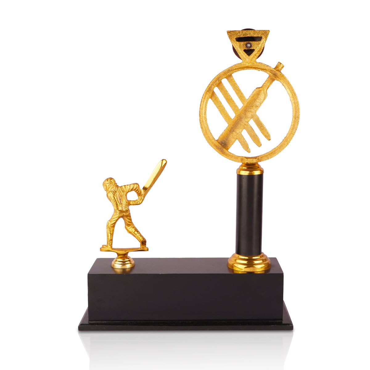 The Writershub Cricket Champion Trophy – Premium Gold & Black Award (35 cm)