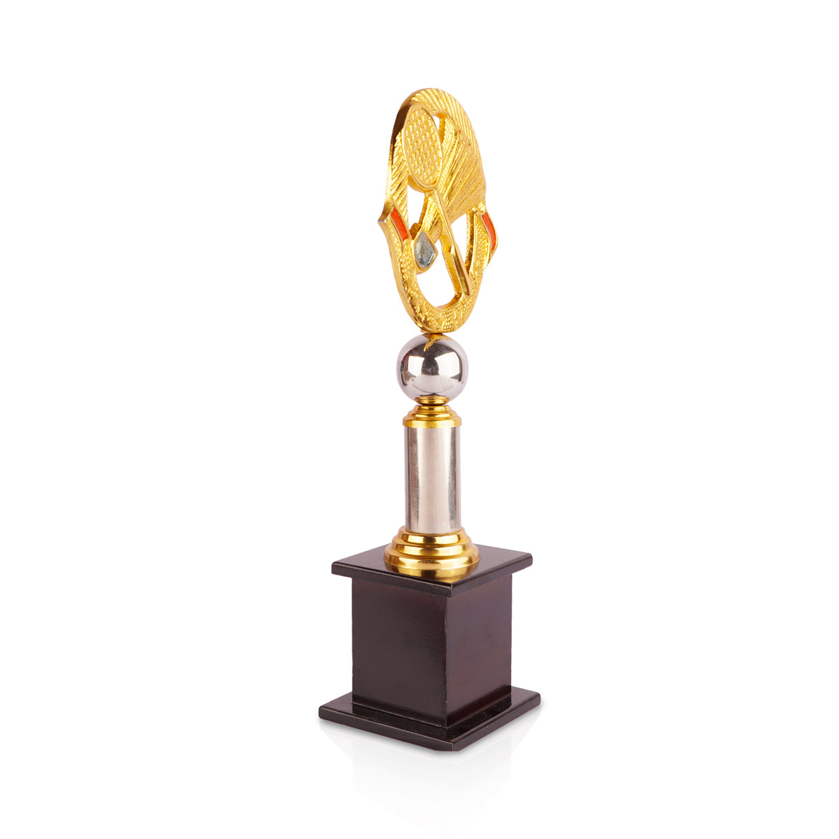 The Writershub Badminton Winner’s Trophy – Premium Gold & Black Award (34 cm)